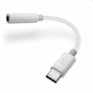 FIXED LINK Redukcia pre pripojenie slúchadiel z USB-C na 3, 5 mm jack s DAC chipom, biely kép