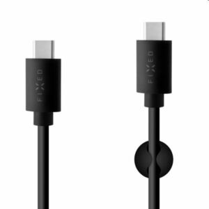 FIXED Dátový a nabíjací kábel USB-C/USB-C, PD, USB 2.0, 60 W, 1 m, čierny kép