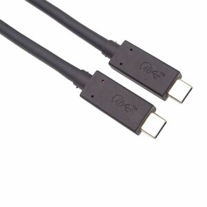 PremiumCord USB4 kábel 1 m, 40Gbps, Thunderbolt 3, certifikovaný USB-IF, čierny kép