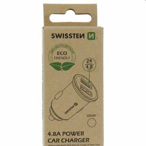 CL adaptér Swissten 2 x USB 4, 8A, strieborná kép