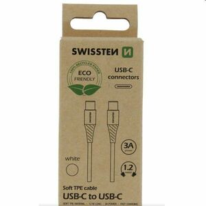 Swissten Data Cable USB-C / USB-C 1, 2 m, biely kép