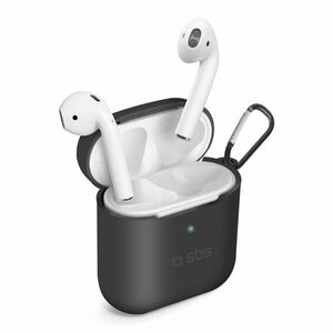 SBS Silikónové puzdro pre Apple AirPods 1/2, čierne - PC kép