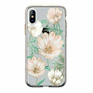 Comma kryt Magnolia Crystal Flower Series pre iPhone XS, white kép