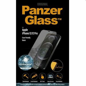 Ochranné temperované sklo PanzerGlass Case Friendly pre Apple iPhone 12, 12 Pro, čierna kép