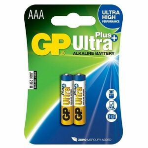 Alkalická mikrotužková batéria AAA, GP Ultra Plus, 2 kusy kép