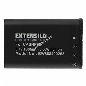 Helyettesítő EXTENSILO akku Casio Exilim EX-Z2000 típus NP-90 1800mAh kép