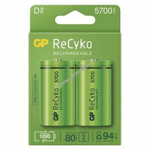 GP ReCyko HR20 góliát akku (D) 5700mAh 2db/darab kép