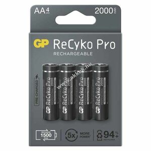 GP ReCyko Pro Professional HR6 (AA) ceruza akku 2000mAh 4db/csomag kép