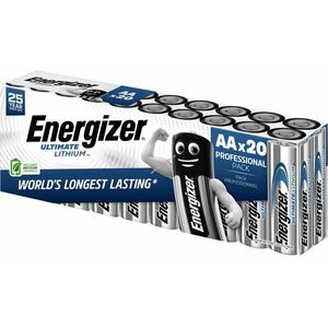 Energizer Ultimate Lithium elem L91, AA, FR6, Mignon 20db/csomag kép