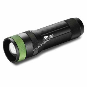 GP Discovery C32 AF LED-es zseblámpa fekete 300lumenes + 3db LR03 GP Ultra elem kép