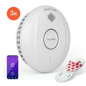 Klarstein SmartVigil Connect WiFi füstérzékelő | 3 db-os készlet | 3 éves akkumulátor | vezérlés alkalmazás segítségével | fúrás nélkül kép