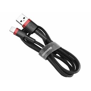 Baseus Cafule USB for iPhone 2m gyorstöltő adatkábel (CALKLF-C19) piros/fekete kép