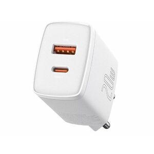 Baseus Compact Quick Charger U+C 20W hálózati gyorstöltő (CCXJ-B02) fehér kép