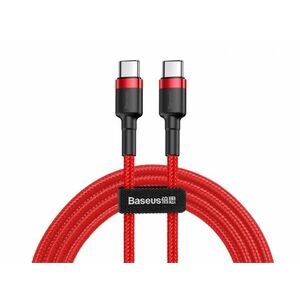 Baseus Cafule USB-C - USB-C 60W 1m gyorstöltő adatkábel (CATKLF-G09) piros kép