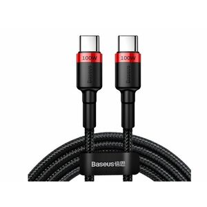 Baseus Cafule USB-C/C adat/töltő kábel PD2.0 100W (20V 5A) 2m (CATKLF-AL91) Fekete/Piros kép