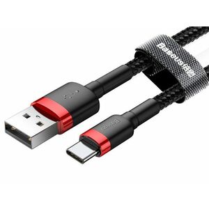 Baseus Cafule USB - Type-C 0.5m gyorstöltő adatkábel (CATKLF-A91) piros/fekete kép