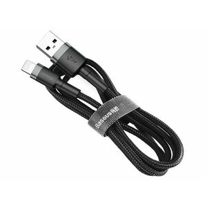 Baseus Cafule USB for iPhone 1m gyorstöltő adatkábel (CALKLF-BG1) szürke/fekete kép