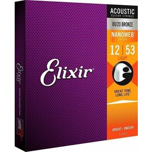 Elixir 11052 Nanoweb 12-53 Akusztikus gitárhúrok kép