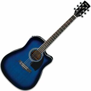 Ibanez PF15ECE-TBS Transparent Blue Sunburst Elektroakusztikus gitár kép