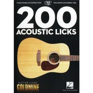 Hal Leonard 200 Acoustic Licks - Guitar Licks Goldmine Kották kép