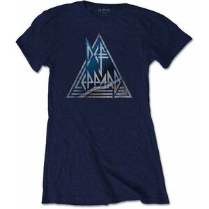 Def Leppard Ing Triangle Logo Womens Navy Blue XL kép