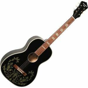 Recording King RPS-7G-MBK Black w/ Golden Strings Decal Akusztikus gitár kép