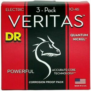 DR Strings VTE-10 Veritas 3-Pack Elektromos gitárhúrok kép