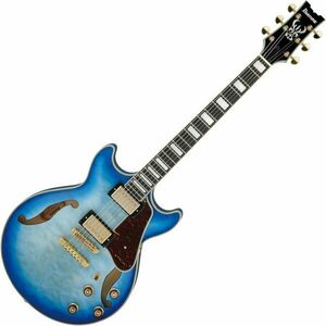 Ibanez AM93QM-JBB Jet Blue Burst Félakusztikus - jazz-gitár kép