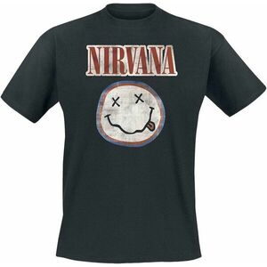 Nirvana Ing Distressed Logo Unisex Black XL kép