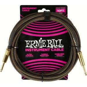 Ernie Ball Braided Instrument Cable Straight/Straight 3 m Egyenes - Egyenes Hangszórókábel kép