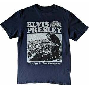 Elvis Presley Ing Heartbreaker Unisex Navy Blue 2XL kép