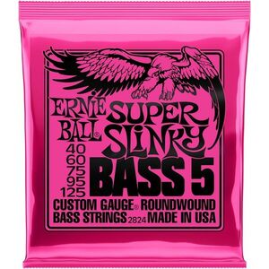 Ernie Ball 2824 Super Slinky Nickel Wound 5-String Electric Bass 40-12 kép