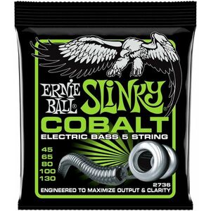 Ernie Ball 2736 Regular Slinky Cobalt 5-String Electric Bass 45-130 kép