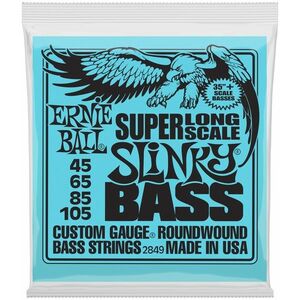 Ernie Ball 2849 Slinky Nickel Wound Super Long Scale Electric Bass 45- kép