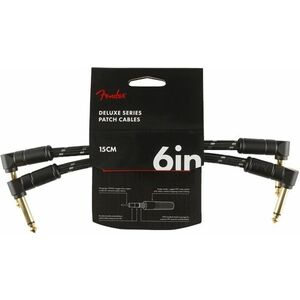 Fender Deluxe Series 6'' Patch Cable Black Tweed 2-Pack kép