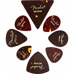 Fender All Shapes Celluloid Picks Medley Tortoise Shell Medium kép