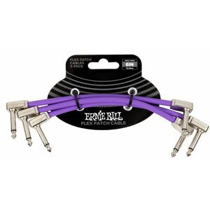 Ernie Ball Flex Patch Cable 6" Purple 3-Pack kép