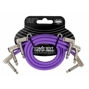 Ernie Ball Flex Patch Cable 12" Purple 3-Pack kép