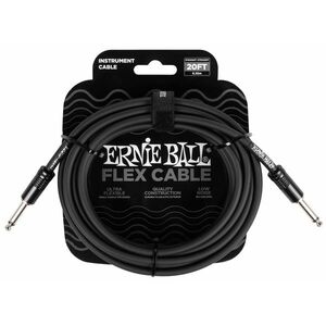 Ernie Ball Flex Instrument Cable Straight/Straight 20ft - Black kép