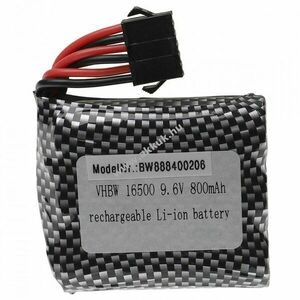 Helyettesítő modell / RC Akku 9.6V, Li-Ion, 800mAh, SM-6P csatlakozó kép