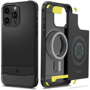 Apple iPhone 15 Pro Rugged Armor MagFit case matte black (ACS06703) kép