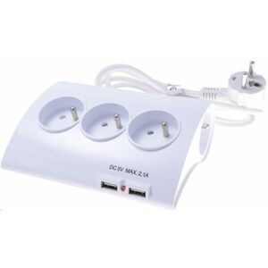 5 Plug + 2 USB 1, 5 m (PPD01) kép