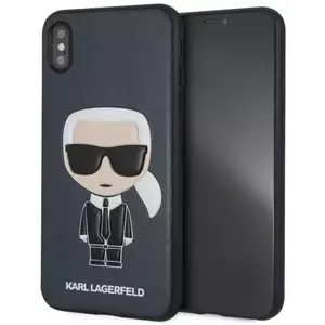 Tok Karl Lagerfeld iPhone Xs Max hardcase blue Iconic Karl Embossed (KLHCI65IKPUBL) kép