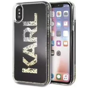 Tok Karl Lagerfeld iPhone X/Xs black Karl logo Glitter (KLHCPXKAGBK) kép