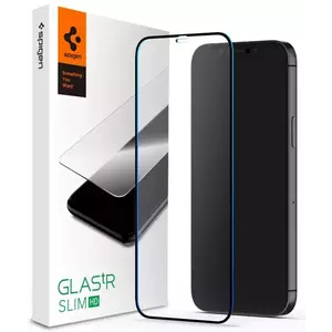 TEMPERED KIJELZŐVÉDŐ FÓLIA SPIGEN GLASS FC IPHONE 12/12 PRO BLACK (AGL01512) kép