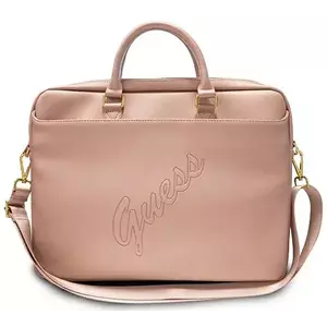 Guess Bag GUCB15PUSASPI 15" pink Saffiano Script (GUCB15PUSASPI) kép