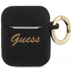 Guess GUA2SSSK AirPods cover black Silicone Vintage Script (GUA2SSSK) kép