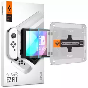 TEMPERED KIJELZŐVÉDŐ FÓLIA SPIGEN GLAS.TR ”EZ FIT” 2-PACK NINTENDO SWITCH OLED (AGL03829) kép