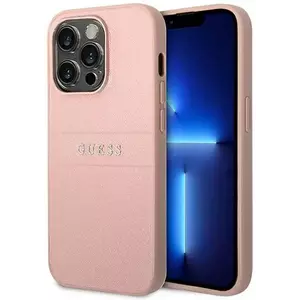 Tok Guess GUHCP14LPSASBPI iPhone 14 Pro 6, 1" pink Saffiano Strap (GUHCP14LPSASBPI) kép