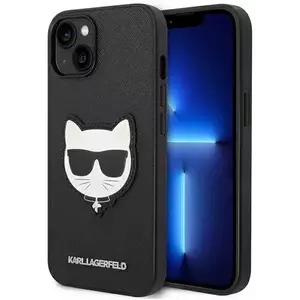 Tok Karl Lagerfeld KLHCP14SSAPCHK iPhone 14 6, 1" hardcase black Saffiano Choupette Head Patch (KLHCP14SSAPCHK) kép